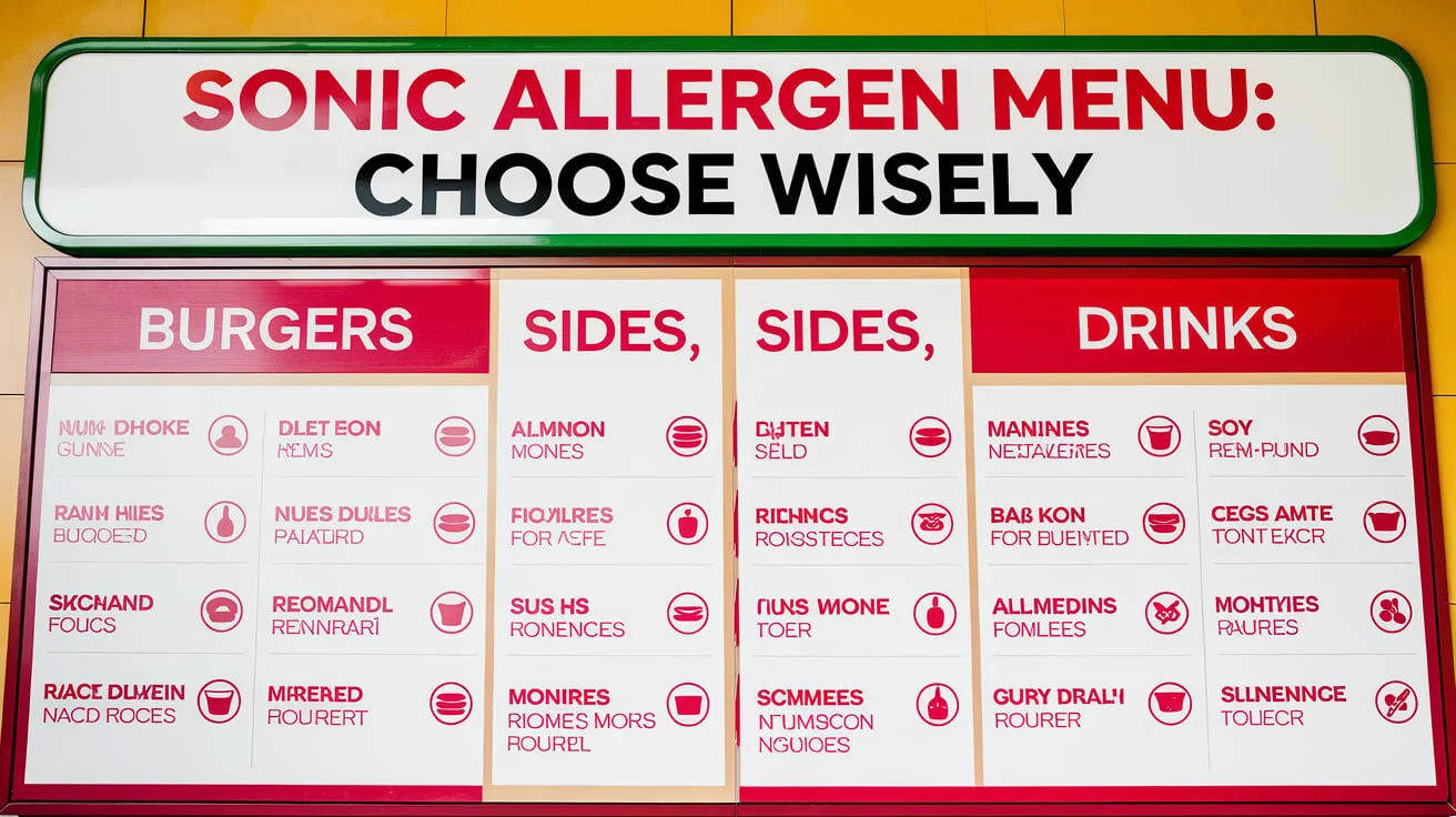 Sonic Allergen Menu Overview