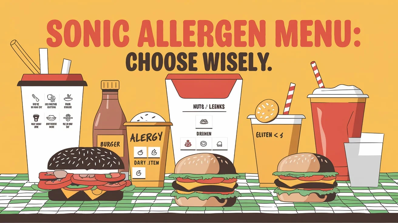 Sonic Allergen Menu